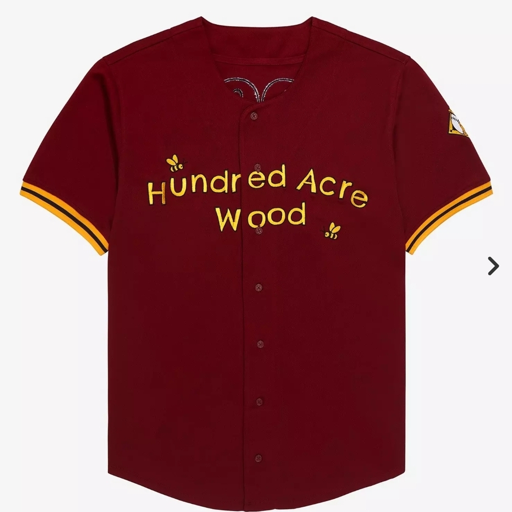 Hundred Acre Wood Burgundy Baseball Shirt